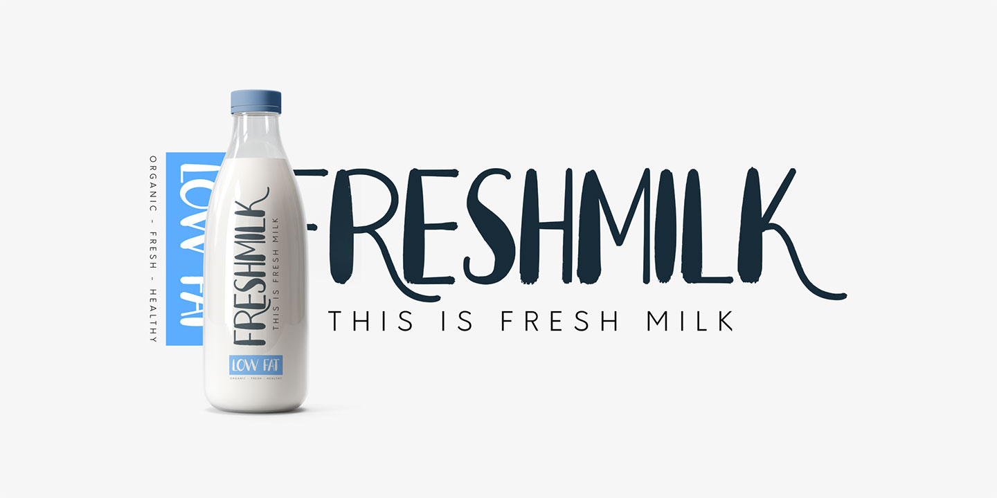 Przykład czcionki Fresh Milk Regular